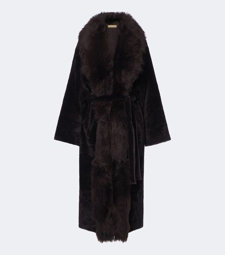 Cappotto Isadora in shearling a portafoglio - Nour Hammour - Modalova