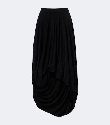 Asymmetric draped wool midi skirt - Junya Watanabe - Modalova