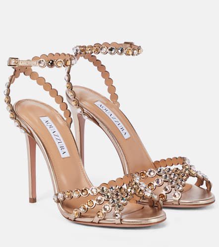 Tequila 105 embellished leather sandals - Aquazzura - Modalova