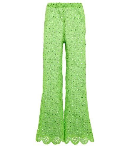 Nola crochet cotton-blend flared pants - Rotate - Modalova