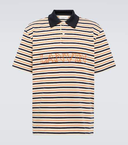 Logo striped cotton polo shirt - Lanvin - Modalova