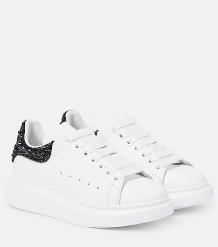 Oversized embellished leather sneakers - Alexander McQueen - Modalova