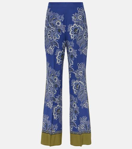 Paisley high-rise silk wide-leg pants - Etro - Modalova