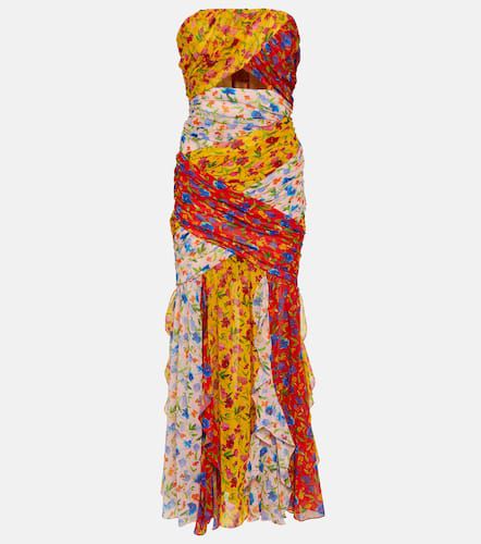 Floral strapless maxi dress - Carolina Herrera - Modalova