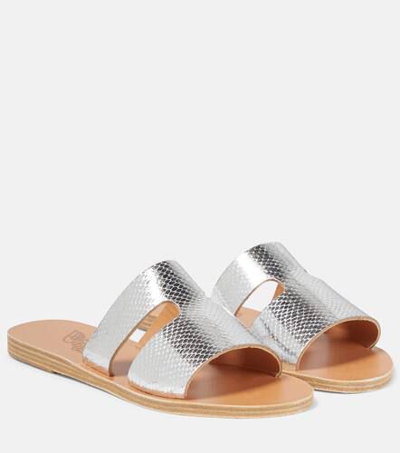 Apteros fish scale-effect metallic leather sandals - Ancient Greek Sandals - Modalova