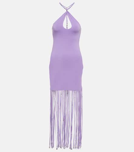 Fringe-trimmed jersey maxi dress - Rotate - Modalova