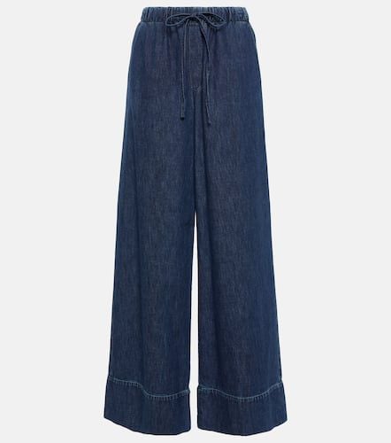 High-rise chambray wide-leg jeans - Valentino - Modalova