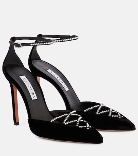 Audace Crystal 105 velvet pumps - Aquazzura - Modalova