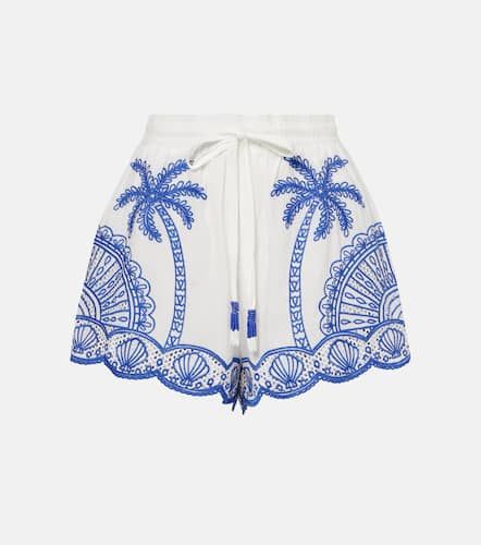 Palm Trees richelieu cotton shorts - Farm Rio - Modalova