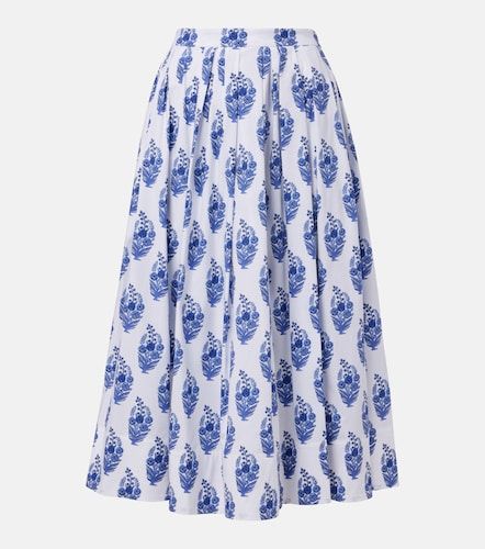 Gonna midi in misto cotone con stampa - Carolina Herrera - Modalova