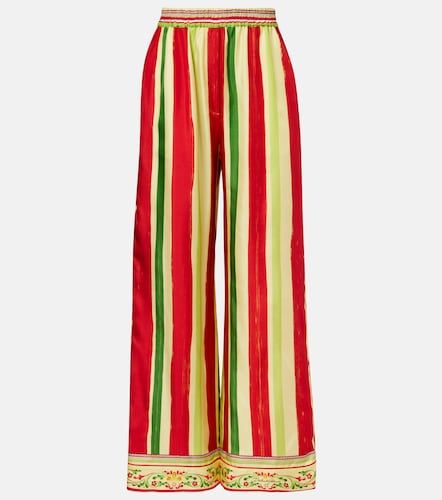 High-rise striped silk palazzo pants - Dolce&Gabbana - Modalova