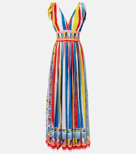 Abito lungo in cotone a righe - Dolce&Gabbana - Modalova