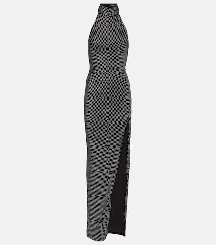 Abito lungo in velluto con strass - Balmain - Modalova