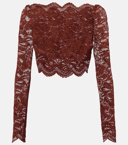 Top cropped in pizzo floreale - Rabanne - Modalova
