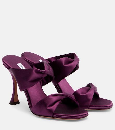 Aquazzura Twist 95 satin mules - Aquazzura - Modalova