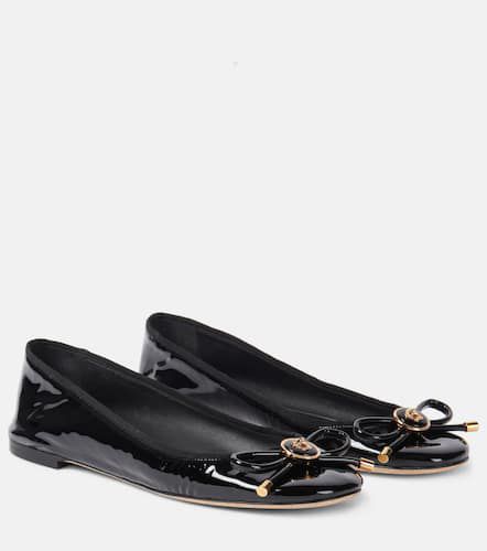 Opera bow-detail patent leather ballet flats - Versace - Modalova