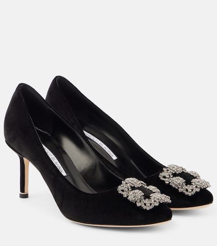 Hangisi 70 embellished velvet pumps - Manolo Blahnik - Modalova