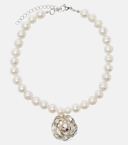 Floral faux pearl pendant necklace - Magda Butrym - Modalova