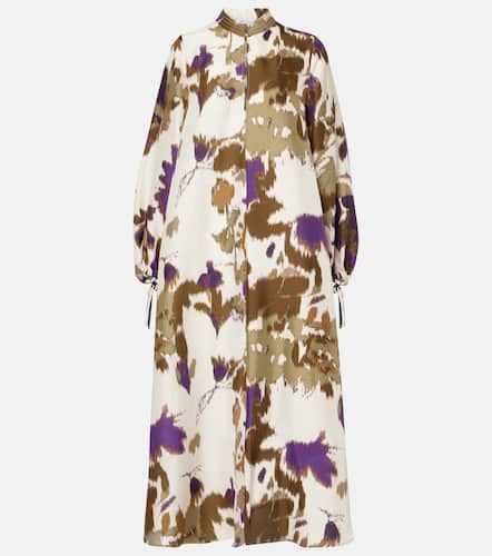 Maesa balloon-sleeve printed silk maxi dress - Max Mara - Modalova