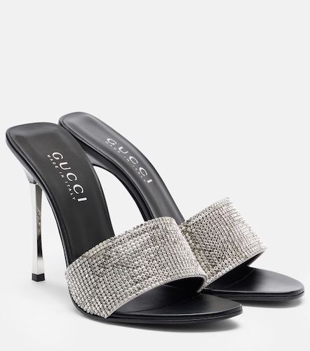 Mules Bombshell 120 in raso con cristalli - Gucci - Modalova