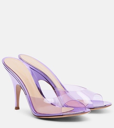 Sofia leather-trimmed PVC mules - Gianvito Rossi - Modalova