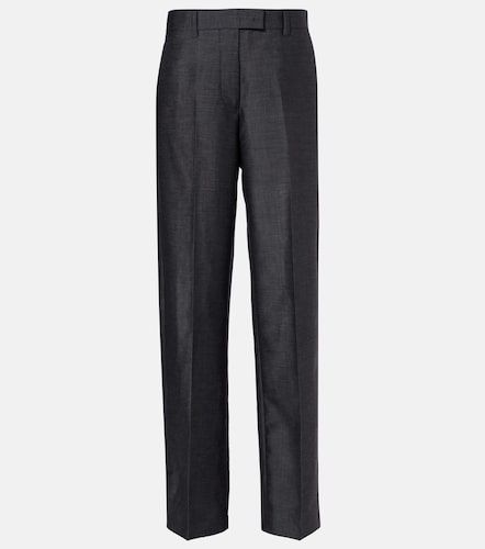 Pantalones rectos de mohair y lana - Miu Miu - Modalova