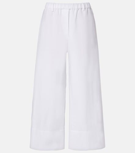 Pantaloni a gamba larga in lino e cotone - Brunello Cucinelli - Modalova