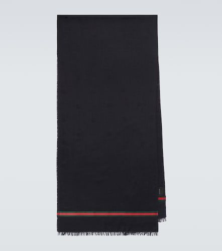 Web Stripe wool and silk scarf - Gucci - Modalova