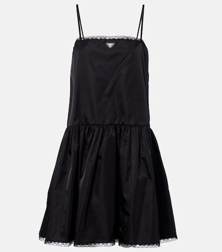 Abito corto in Re-Nylon con pizzo - Prada - Modalova