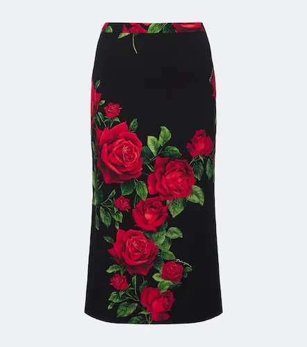 Floral silk-blend pencil skirt - Dolce&Gabbana - Modalova