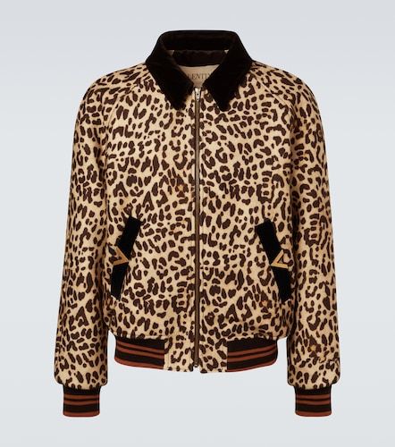VGold leopard-print wool blouson jacket - Valentino - Modalova