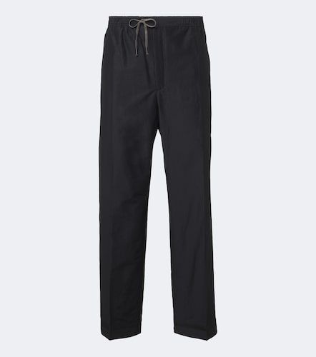 Cotton and silk-blend straight pants - Maison Margiela - Modalova