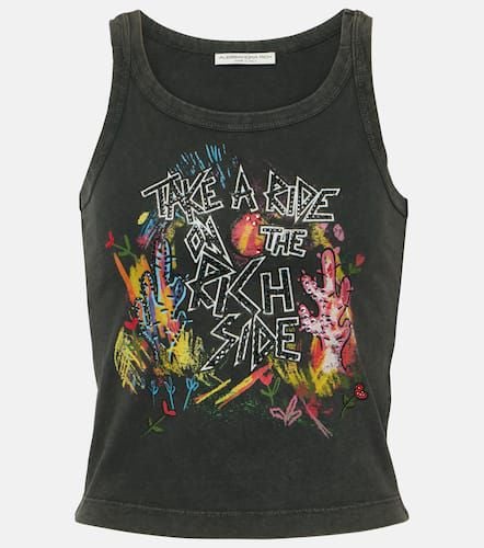 Printed cotton jersey tank top - Alessandra Rich - Modalova