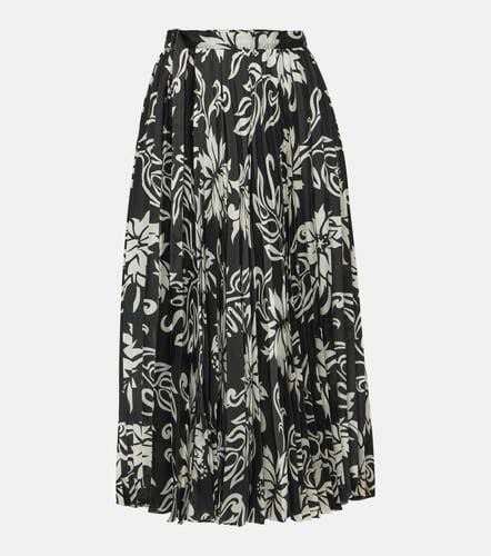 Sacai Pleated floral midi skirt - Sacai - Modalova