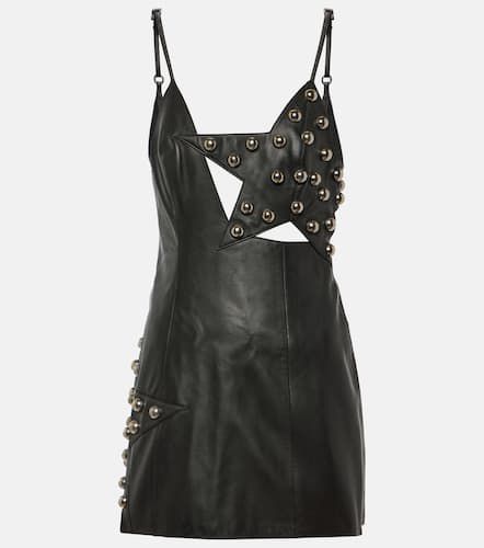 Area Studded leather minidress - Area - Modalova