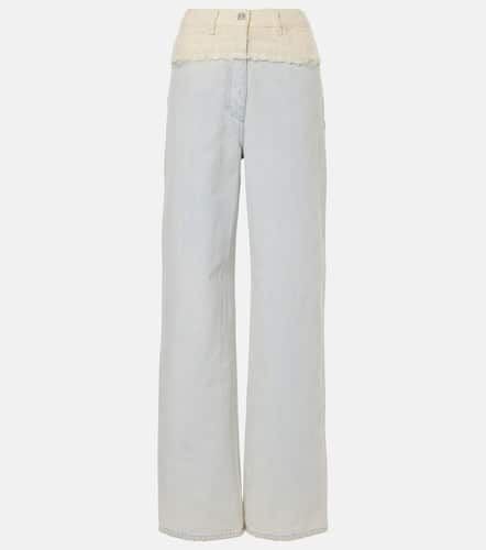 G Liquid tweed-trimmed wide-leg jeans - Givenchy - Modalova