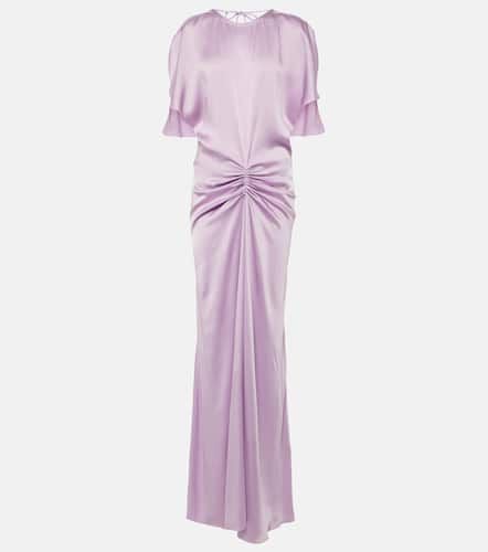 Gathered ruched satin gown - Victoria Beckham - Modalova