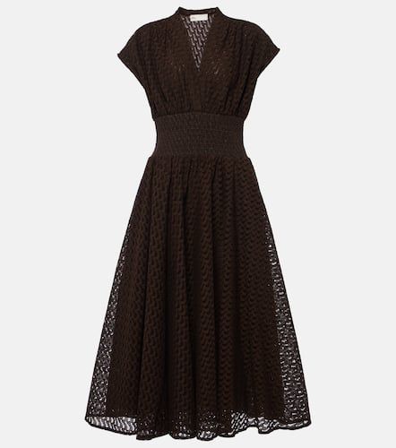 Cotton broderie anglaise midi dress - Tory Burch - Modalova