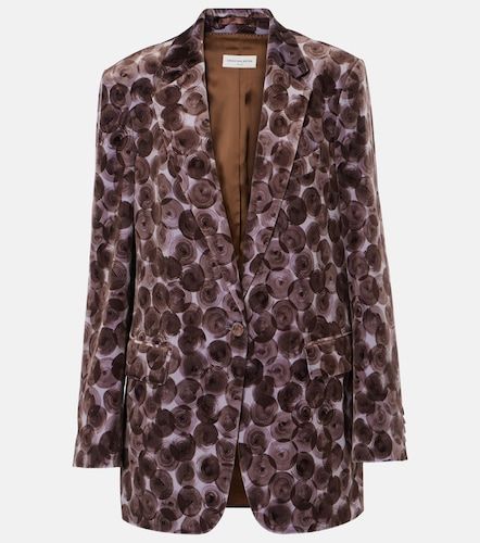 Blazer en mezcla de algodón estampado - Dries Van Noten - Modalova