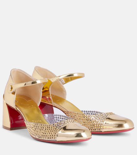 Miss MJ Strass mirrored leather and PVC pumps - Christian Louboutin - Modalova