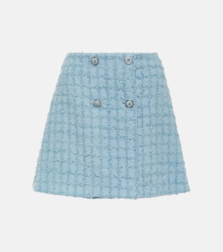 Minifalda de tweed de mezcla de lana - Versace - Modalova