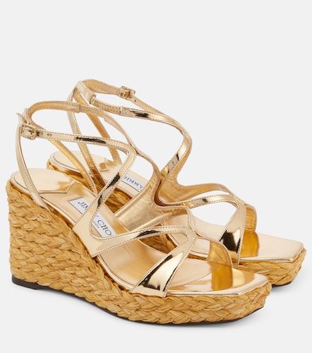 Espadrille-Wedges Ayla aus Metallic-Leder - Jimmy Choo - Modalova