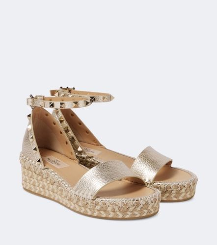 Rockstud leather espadrille sandals - Valentino Garavani - Modalova