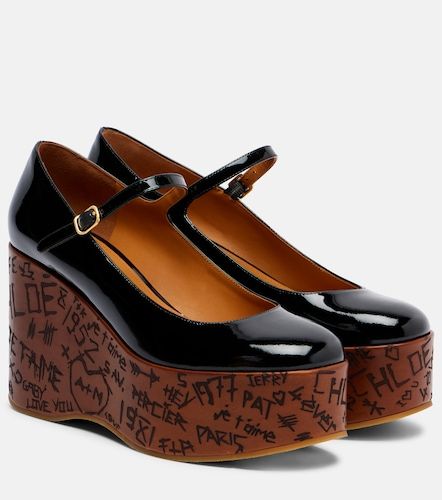 Chloé Salones con cuña Maxime 80 de charol - Chloe - Modalova