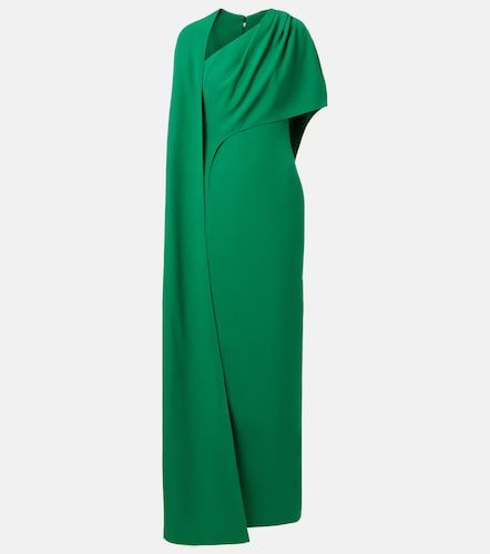 Safiyaa Caped asymmetric crepe gown - Safiyaa - Modalova