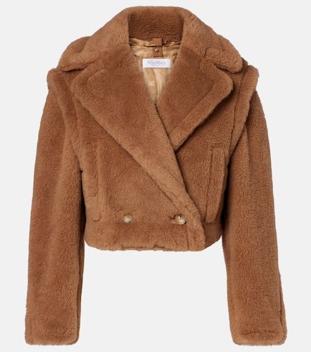 Giacca cropped Santos in cammello e seta - Max Mara - Modalova