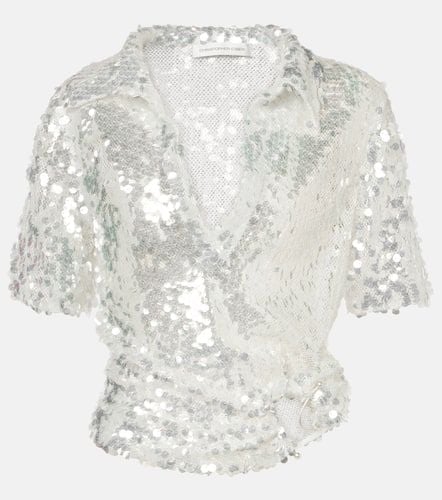 Sequined semi-sheer polo shirt - Christopher Esber - Modalova