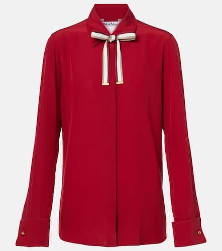 Apollo bow-detail silk crepe blouse - Max Mara - Modalova