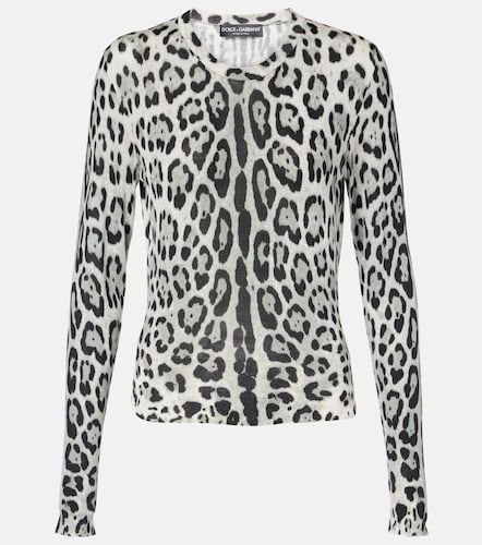 Jersey de seda estampado - Dolce&Gabbana - Modalova