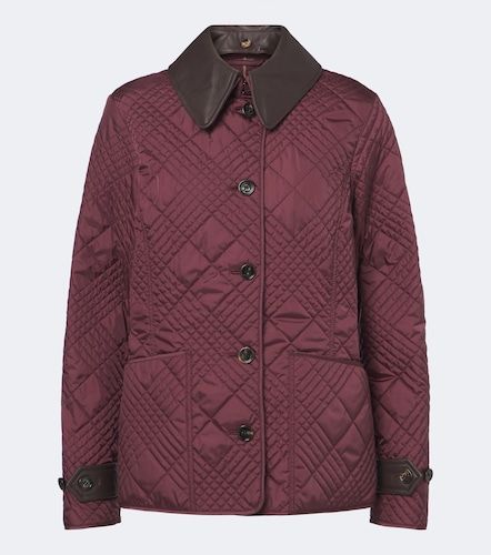 Fernleigh leather-trimmed quilted jacket - Burberry - Modalova